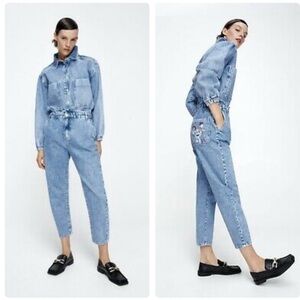 Zara x Disney Toy Story Paperbag High‎ Waisted Jeans Size 12